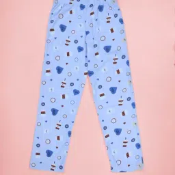 KiddoPanti Boys Blue Cotton Printed Nightwear Bottoms-picture-38