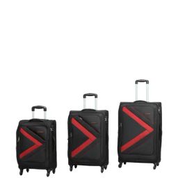 Citizen Arrow Voyage Black & Red Color Block Trolley Bag Pack of 3 - 55 Cms, 65 Cms & 75 Cms-12