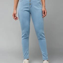 DOLCE CRUDO Blue High Rise Jeans-image-18
