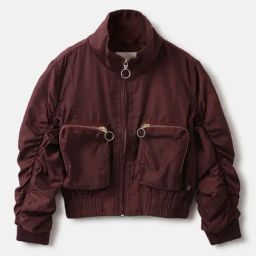 Blue Giraffe Girls Maroon Solid Full Sleeves Jacket-image-56