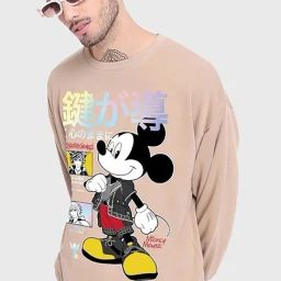 Bewakoof Brown Loose Fit Graphic Print Oversized Sweatshirt-picture-20
