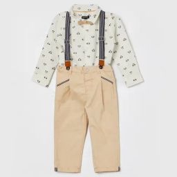 Juniors by Lifestyle Boys Beige Cotton Polyester Lycra Print Combo Sets-image-85