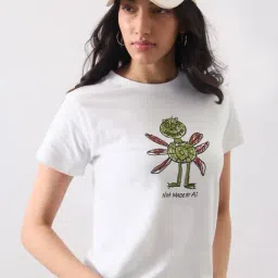 The Souled Store White Graphic T-Shirt-picture-48