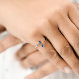 SWASHAA Silver-Plated Stones-Studded Finger Ring-58