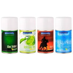 Airance 250 ml Each Khus (Vetiver), Refreshing Lime, Musk & Cool Splash Fragrance Automatic Air Freshener Refill Perfume Spray (Pack of 4)-16