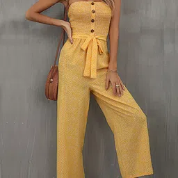 bebe Strapless Printed Basic Jumpsuit-picture-5