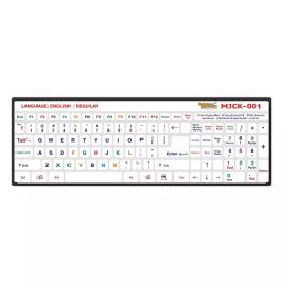 Sticker Bazaar English/Regular Keyboard Sticker White Back with Color Lettering (Pack of 5)-21