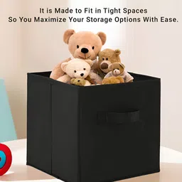 Aura Pink Set of 3 Regular Square Foldable & Multipurpose Wardrobe Storage Box Organizer image 5