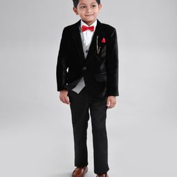 Robo Fry Full Sleeves StripesParty Suit with Waistcoat & Blazer - Blue-picture-26
