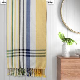 FABINALIV Unisex Set of 2 Striped 225 GSM Cotton Bath Towels - Multicolor-24