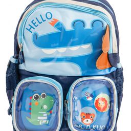 Fiddlerz School Bags For Kids Preschoolers Girls And Boys Years With Different 3D Hello Dino Character Hard Case Backpack - 12.5 inches-image-87