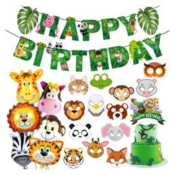 Zyozi Jungle Safari Birthday Party Decorations Combo Multicolor - Pack of 21-image-71