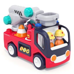 AKN TOYS Educational Interactive Fire Station for Toddlers Sound Lights - COLOR MAY VARY-13