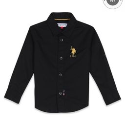 US Polo Assn Knit Full Sleeves Shirt With Logo Embroidery - Black-image-88