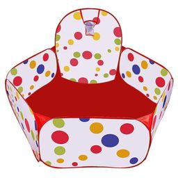 Lattice Polka Dot Kids Ball Pit Foldable Indoor/Outdoor Play Pool for Toddlers & Children (Multicolor, Large Size)-image-3
