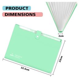 Storite 12 Pocket Expanding File Folder Accordion Document Organizer, Adjustable Buckle Folder Pocket Folder for School Office Home - Green image 2