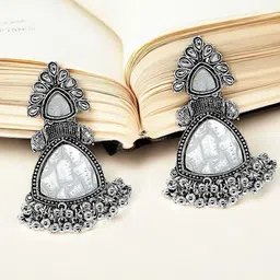FEMMIBELLA Geometric Drop Earrings-24