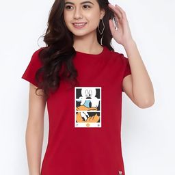 HESHA Women Humour and Comic Printed Round Neck T-shirt-image-74