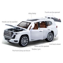 ADKD 1:24 Scale Die Cast Toyota Land Cruiser Car Model Metal Car with Openable Doors & Pull Back with Sound and Light - (Colour May Vary/ Random Color) image 5
