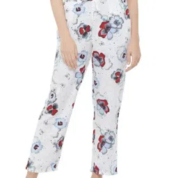 Soie White Floral Print Pyjamas-image-35