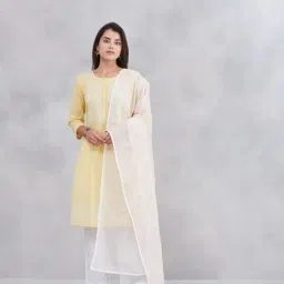 Fabindia Off White Embroidered Dupatta-picture-3
