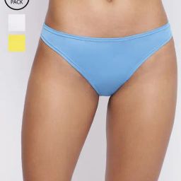 Basiics By La Intimo Multicolored Comfort Fit Panties - Pack Of 3-image-96
