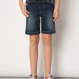 Jack & Jones Junior Dark Blue Solid Shorts-picture-35