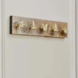 Fabindia Home Shalimaar Brown Wood 5 Peg Wall Hook-image-59
