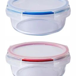 Goodhomes Solid Clear Glass 2 Containers-image-70