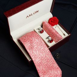 Axlon Men Paisley Tie & Pocket Square Accessory Gift Set-picture-15