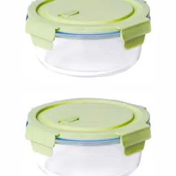 Goodhomes Solid Clear Glass 2 Containers-picture-43