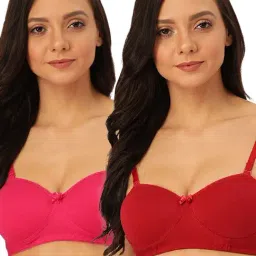 Lady Lyka Multicolor Non Wired Padded T-Shirt Bra (Pack of 2)-picture-43