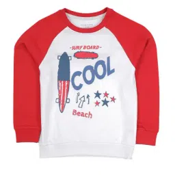 Plum Tree Kids White & Red Printed Sweatshirt-image-39