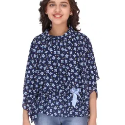 Cutecumber Kids Blue Floral Print Top-image-23