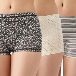 Leading Lady Multicolor Printed Boy Shorts Panty (Pack Of 3)-image-46
