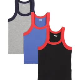Bodycare Kids Assorted Solid Vest (Pack Of 3)-105