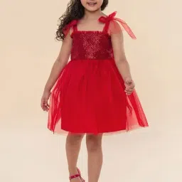 A.T.U.N. Kids Red Sequence Ella Dress-picture-47