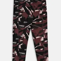 Puma Kids Modern Sports AOP 7/8 G Brown & Black Camouflage Tights-image-72