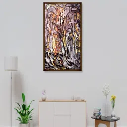The Art House Abstract Multicolor Canvas Painting-29