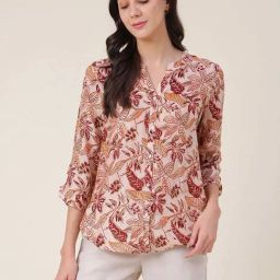 Fabindia Beige Printed Shirt-image-27