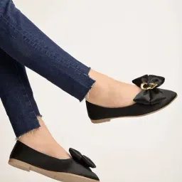 Shoetopia Kids Black Flat Ballets-image-79