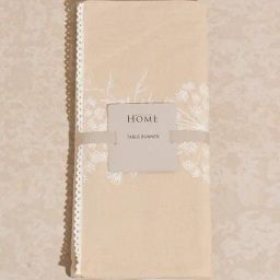 Westside Home Beige Floral Pattern Table Runner-20
