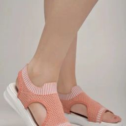 Shoetopia Women's Pink Back Strap Wedges-image-68