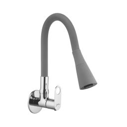 Jabra Dual Flow Sink Cock Oreo Series Brass Chrome Finish Wall Mount Grey-image-65