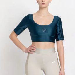 adidas Blue Plain Sports Bra-image-51
