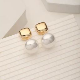 Saraf RS Jewellery Anti-Tarnish Gold Plated Pearl Drop Minimal Trendy Earrings for Women-13