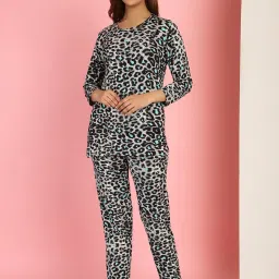 Gracit Multicolor Cotton Printed Top With Pyjamas image 3