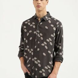 United Colors Of Benetton Grey Slim Fit Printed Shirt-image-12