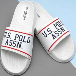 U.S. Polo Assn. Men's Off White Slides-22