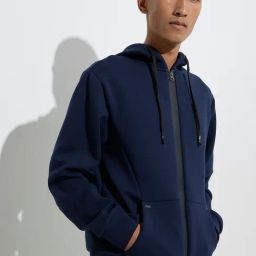 Studiofit by Westside Navy Solid Relaxed-Fit Jacket-picture-5
